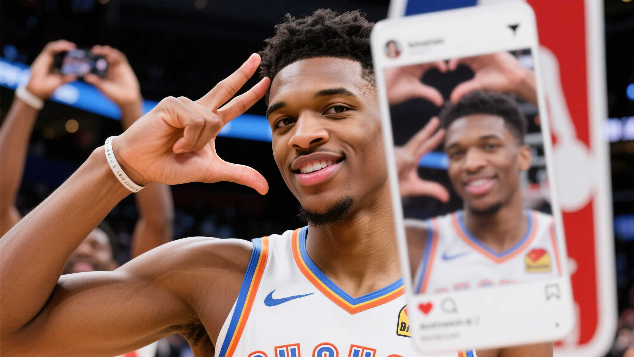 NBA官方推特展示亚历山大手势比心：满满爱意来自亚历山大